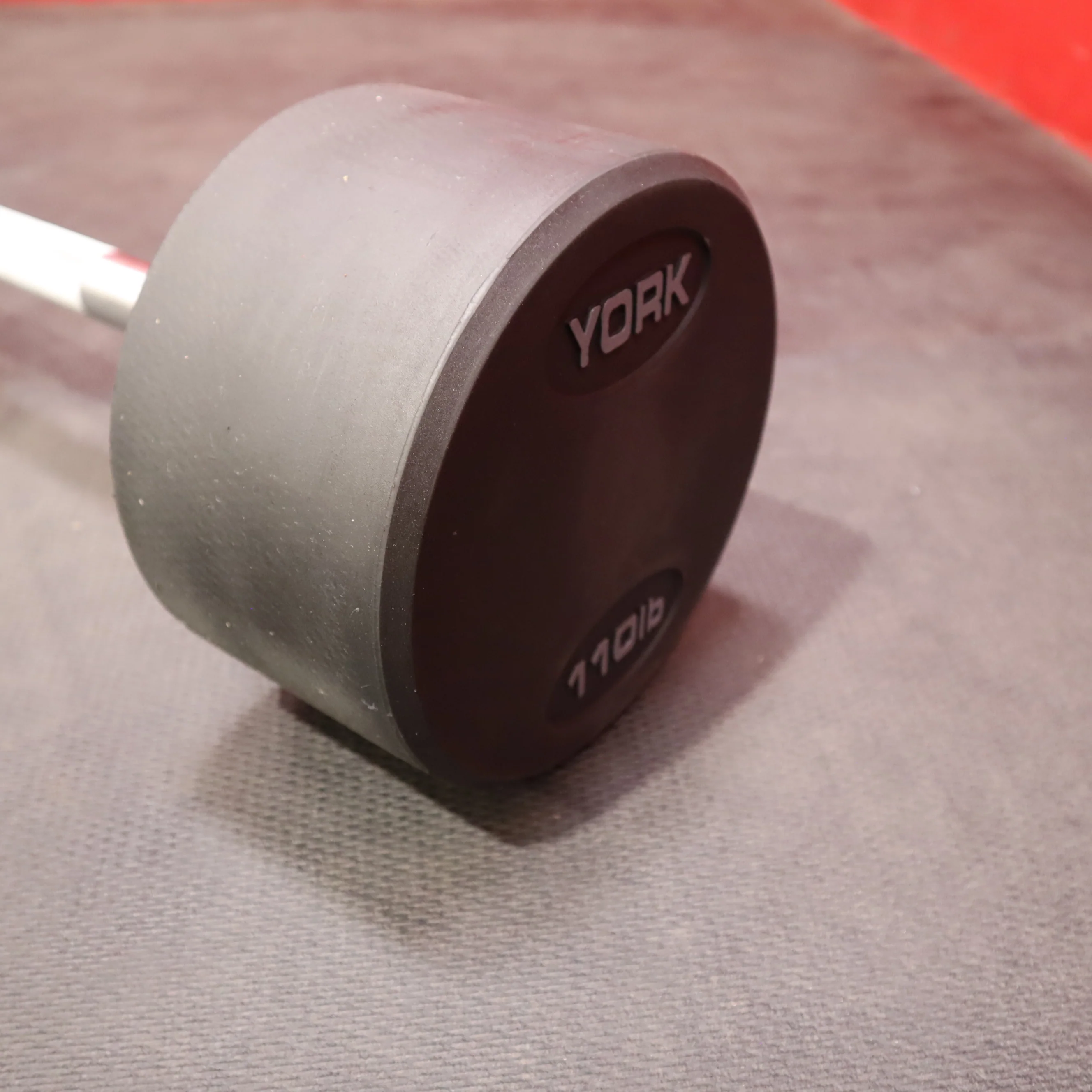 York Fixed Straight Rubber Weighted Barbells (New) - Image 11