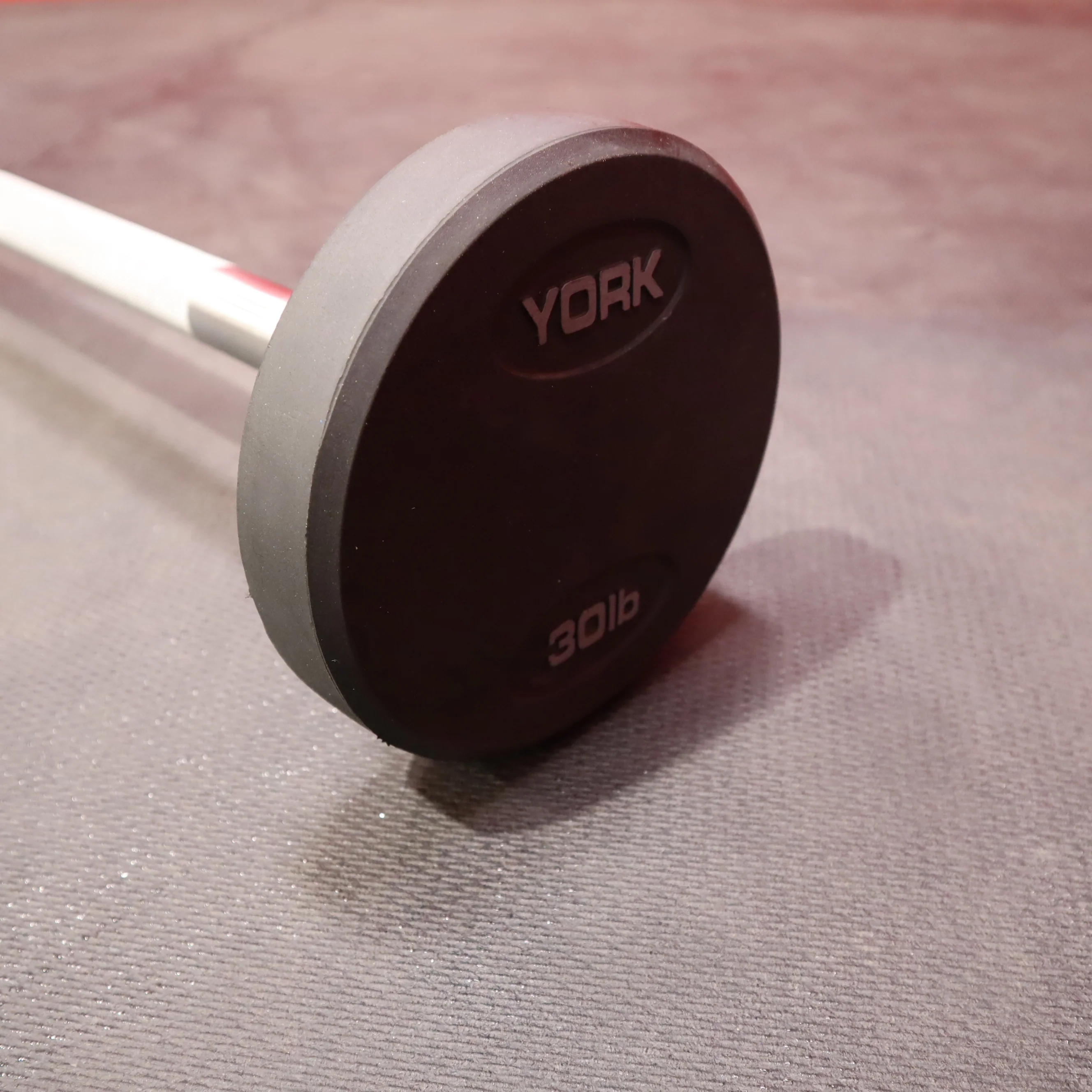 York Fixed Straight Rubber Weighted Barbells (New) - Image 3