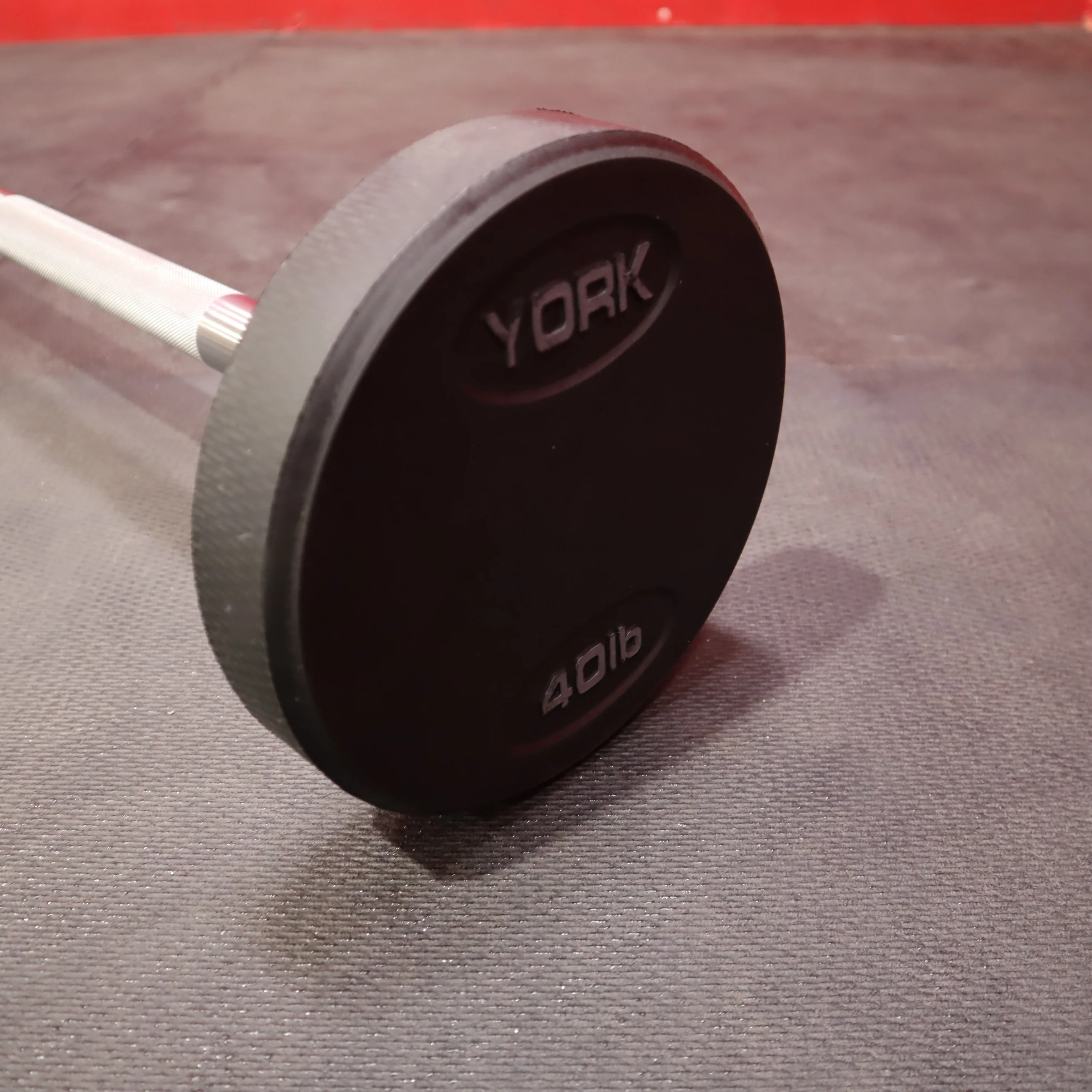 York Fixed Straight Rubber Weighted Barbells (New) - Image 4
