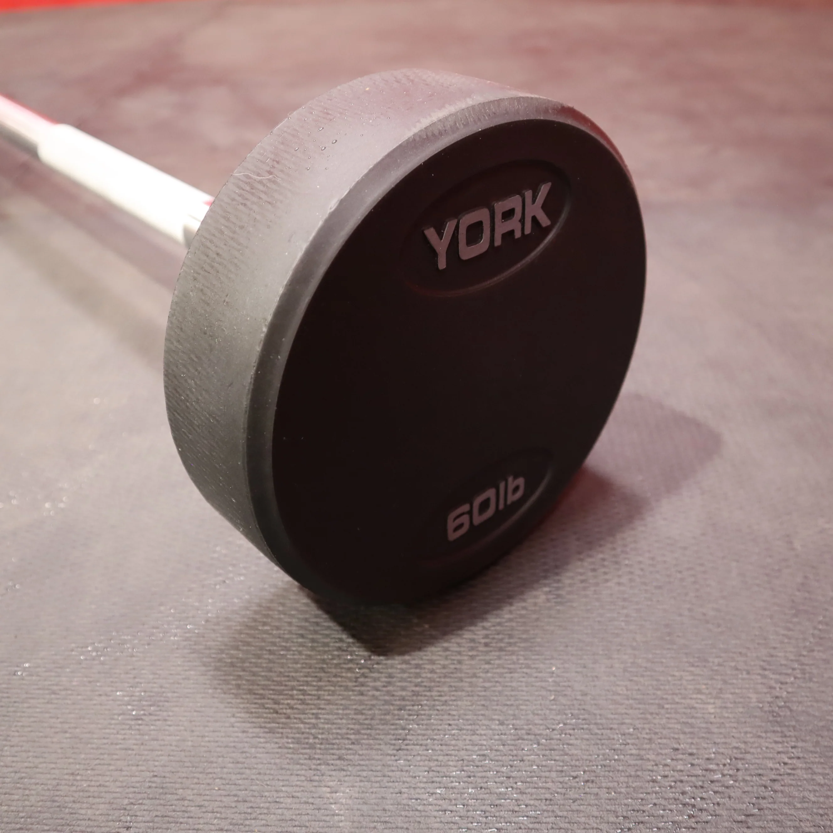 York Fixed Straight Rubber Weighted Barbells (New) - Image 6