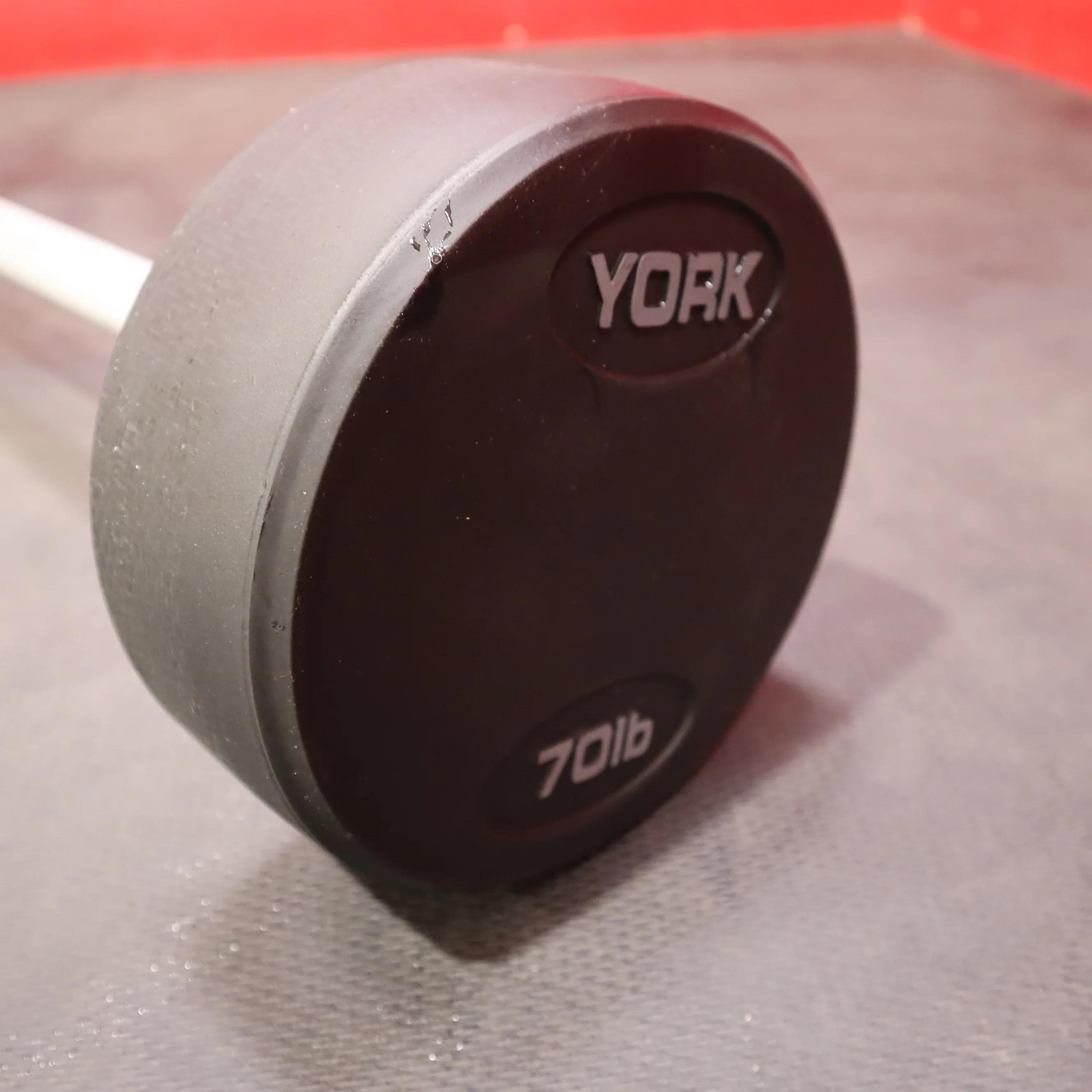 York Fixed Straight Rubber Weighted Barbells (New) - Image 7