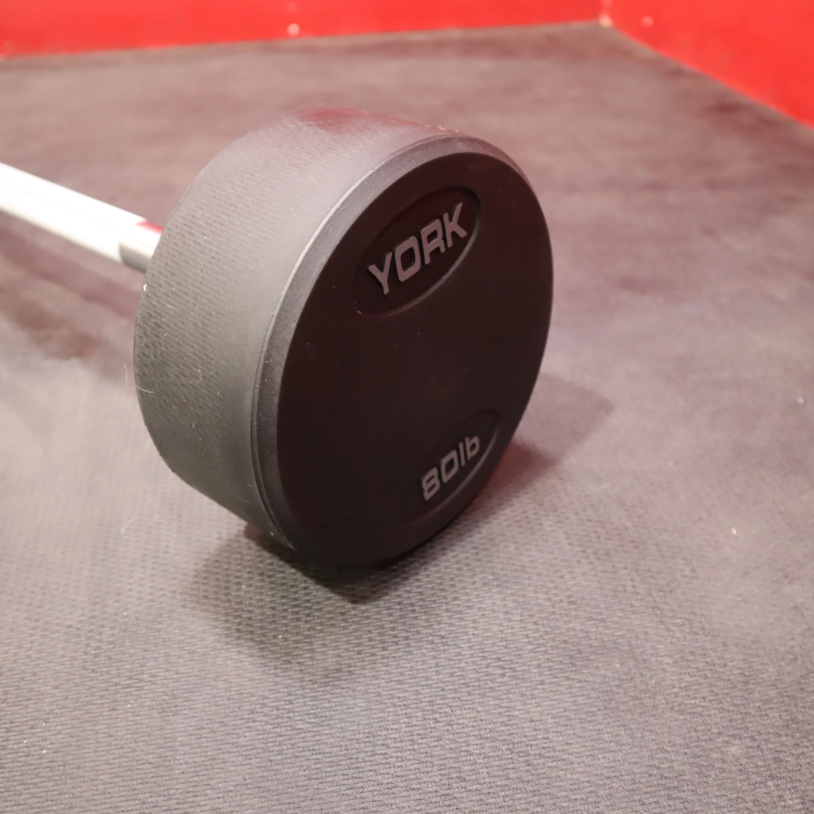 York Fixed Straight Rubber Weighted Barbells (New) - Image 8