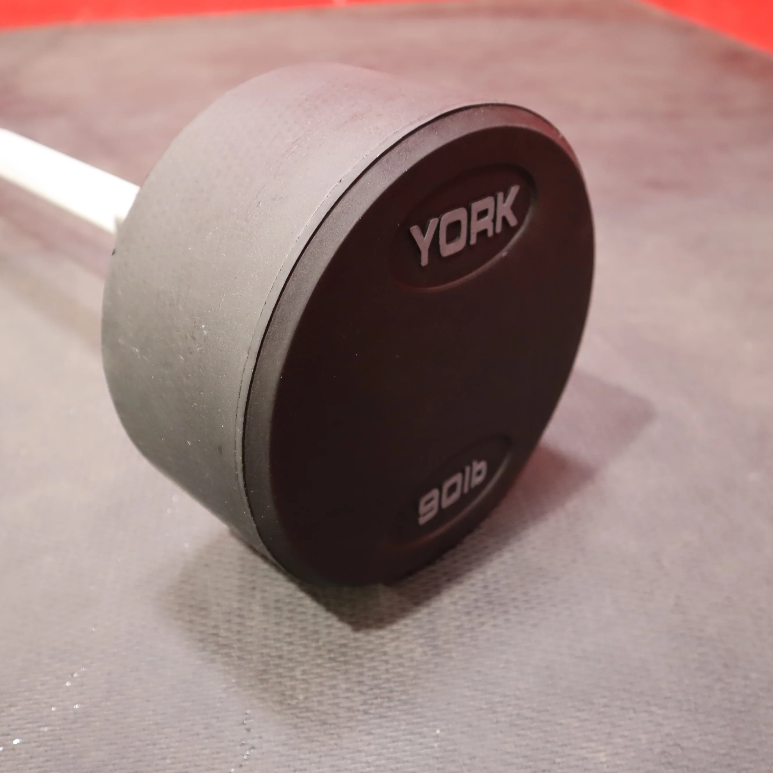 York Fixed Straight Rubber Weighted Barbells (New) - Image 9