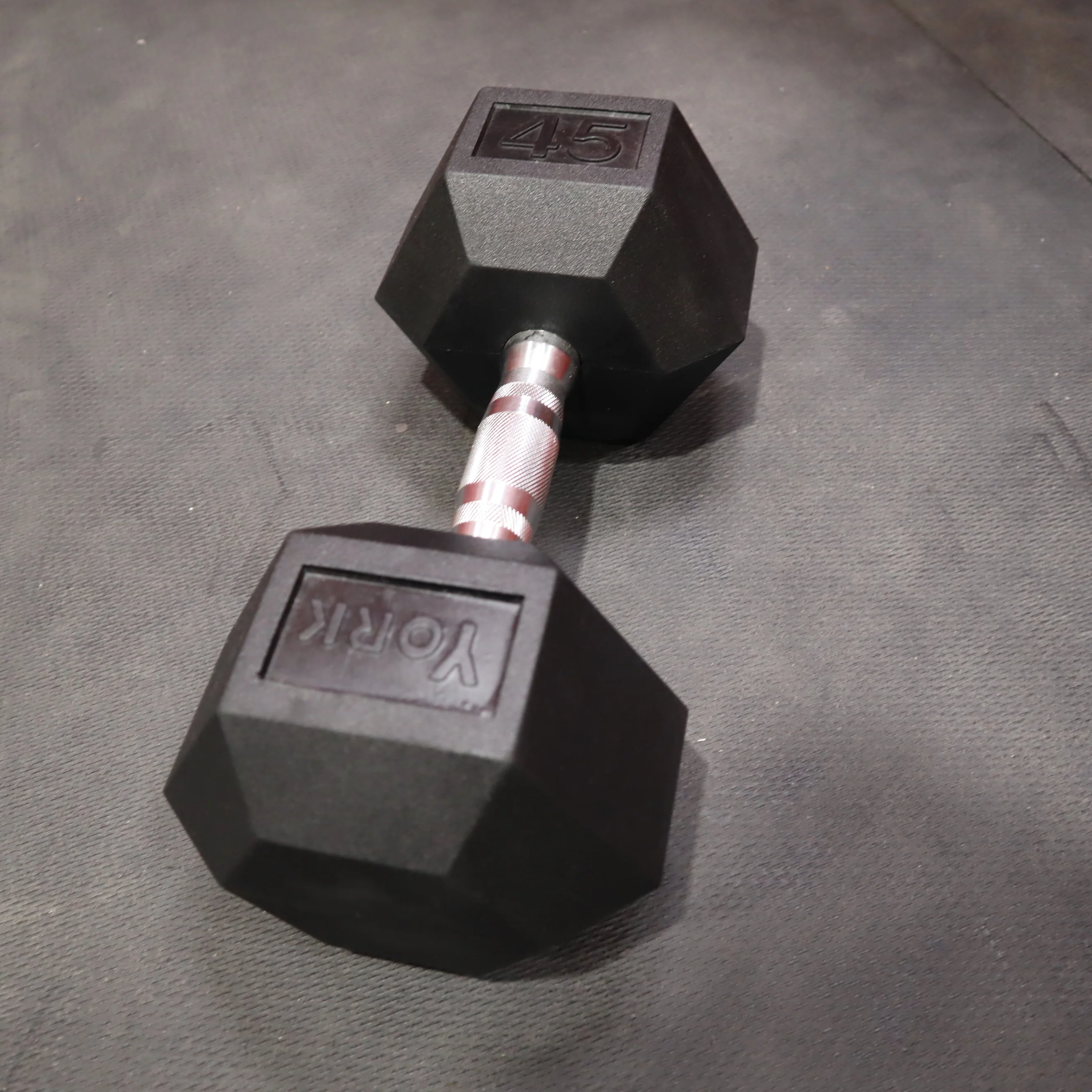 York Pro-Hex Rubber Dumbbells - Image 12