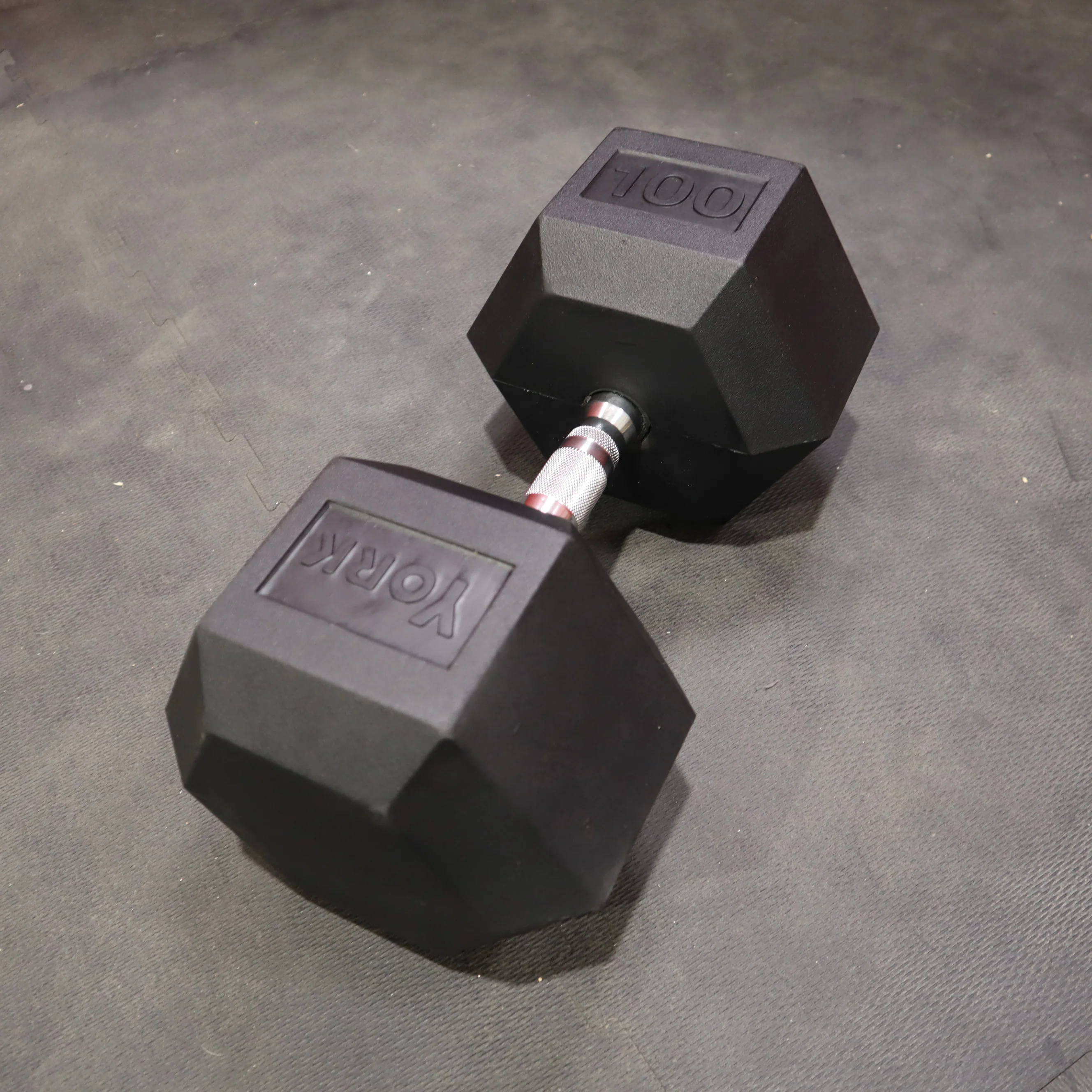 York Pro-Hex Rubber Dumbbells - Image 14