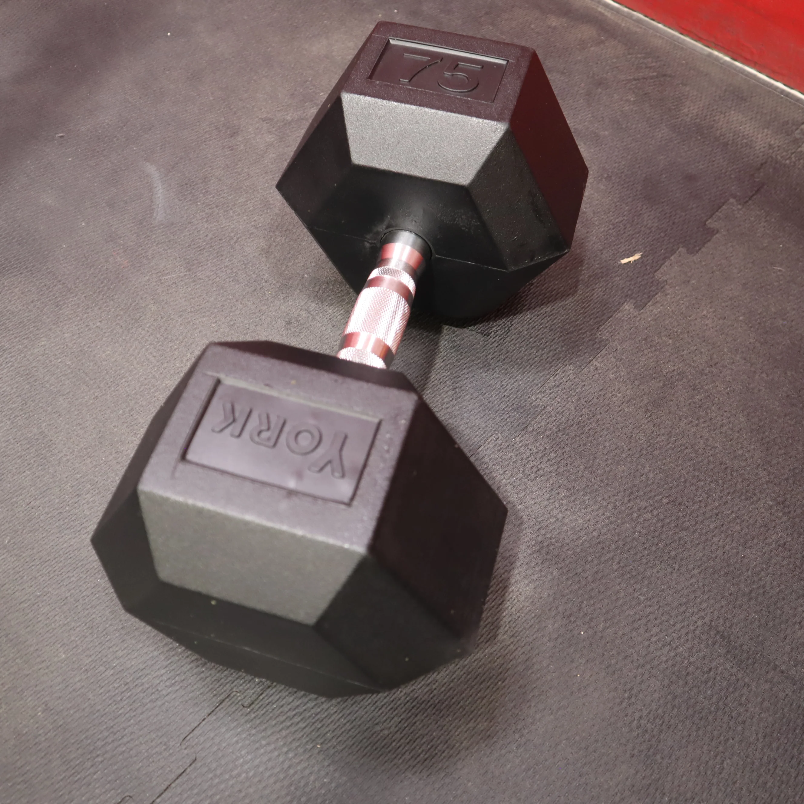 York Pro-Hex Rubber Dumbbells - Image 16