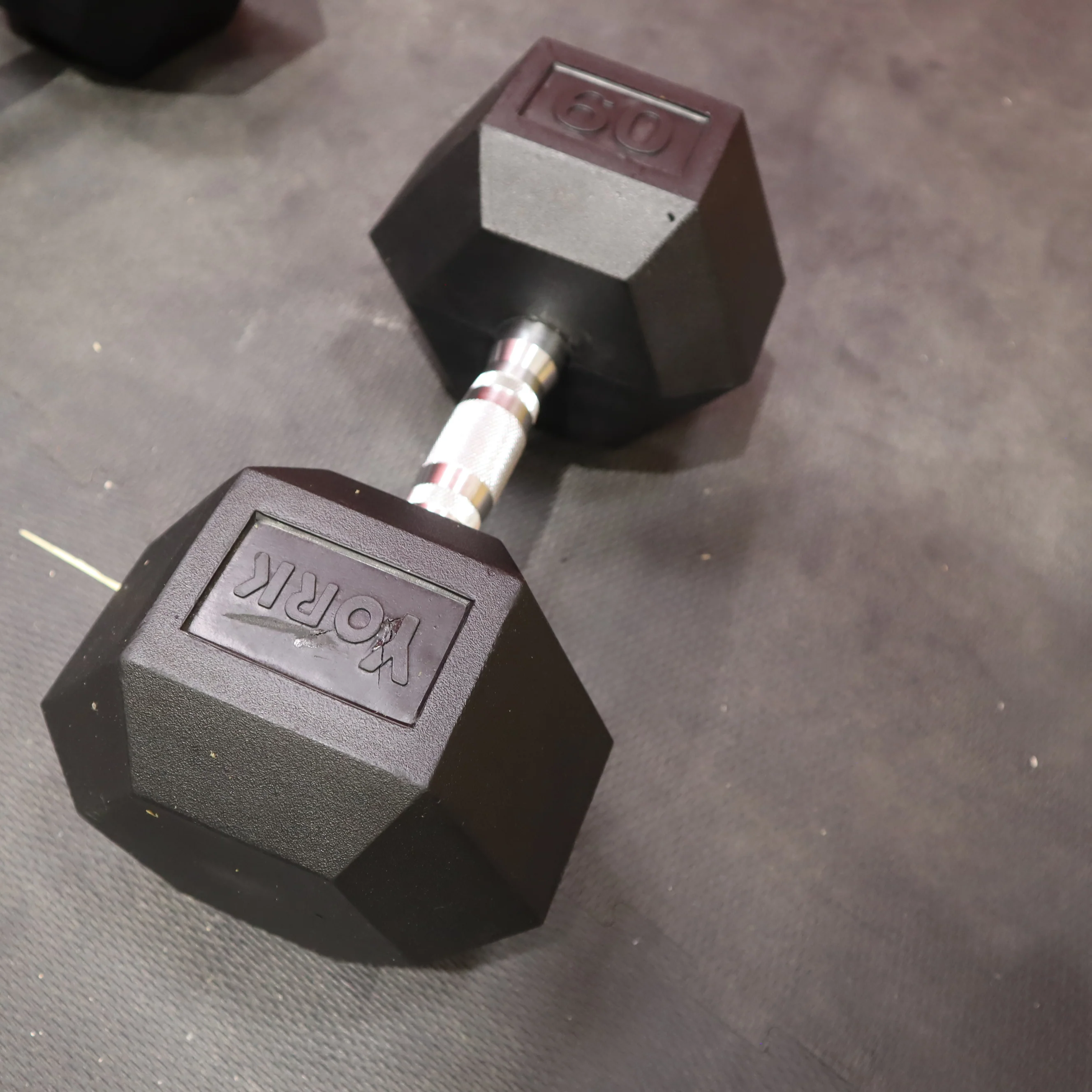 York Pro-Hex Rubber Dumbbells - Image 17