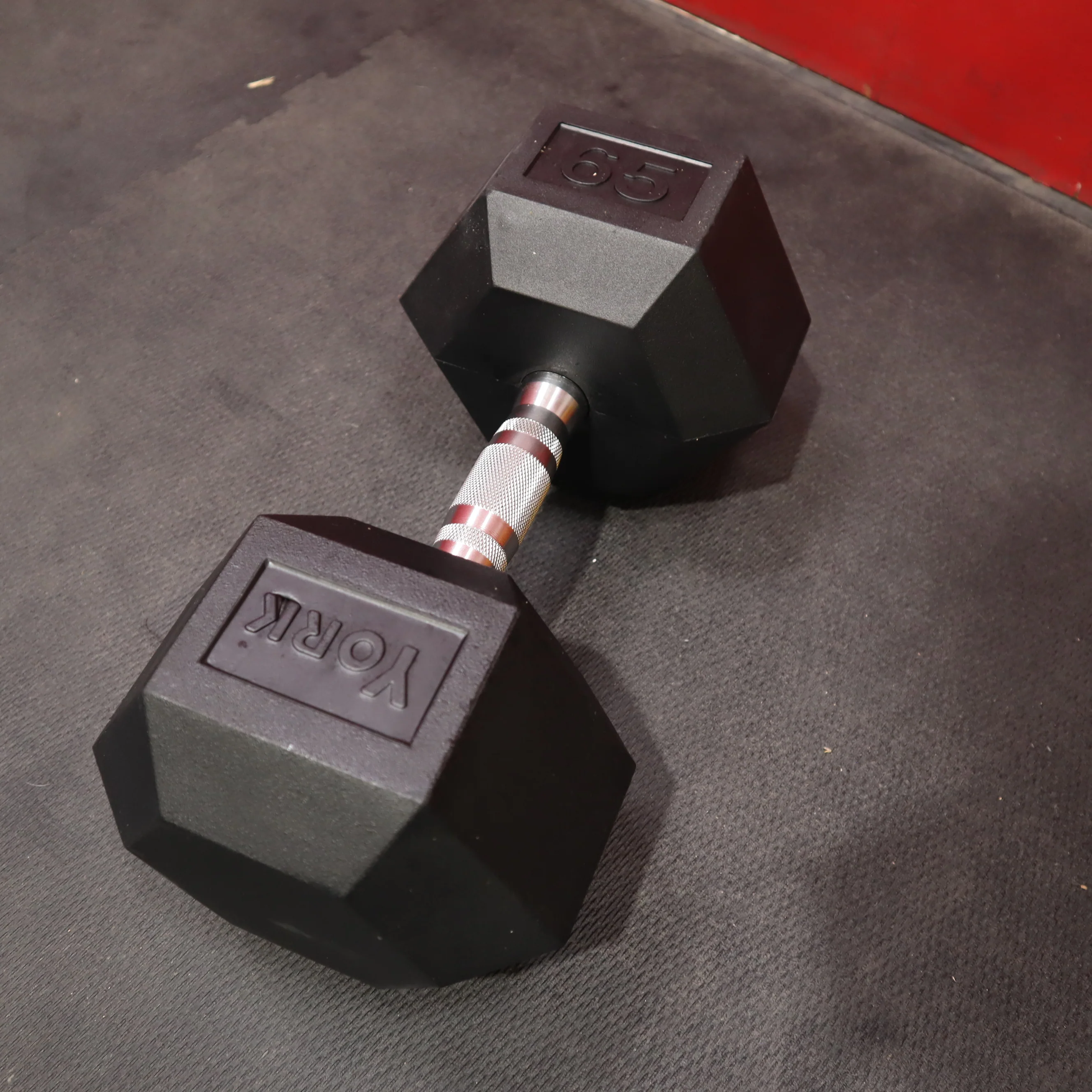 York Pro-Hex Rubber Dumbbells - Image 18