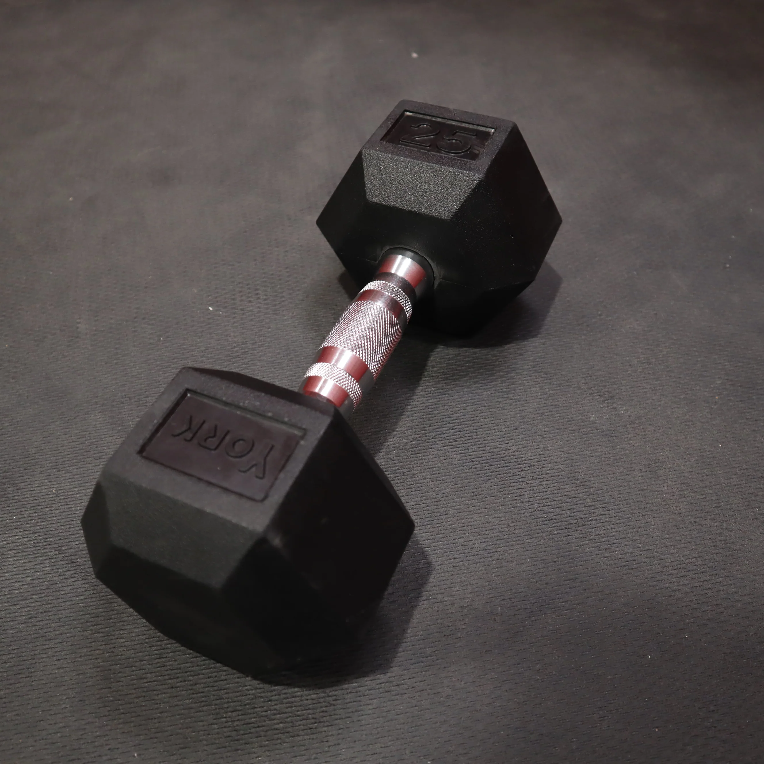 York Pro-Hex Rubber Dumbbells - Image 8