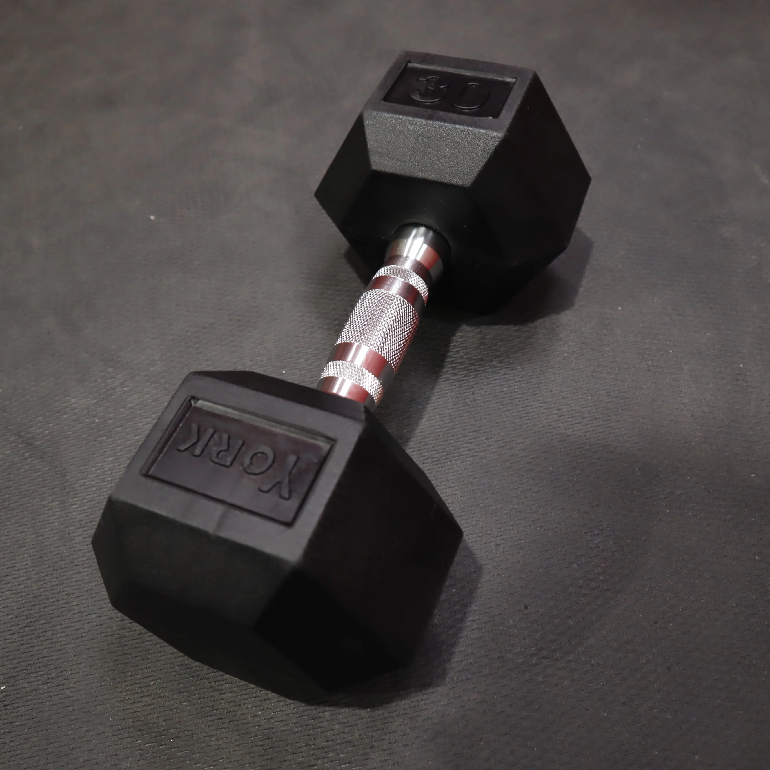 York Pro-Hex Rubber Dumbbells - Image 9